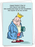 NobleWorks - 1 Funny Father's Day Card for Dad, Pa, Pop, Daddy, Stepfather with Envelope - Humor Notecard, King of the