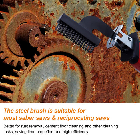 5PCS Reciprocating Saw Spatula Brush Set, Electric Brush Shovel for Removing Rust and Dirt