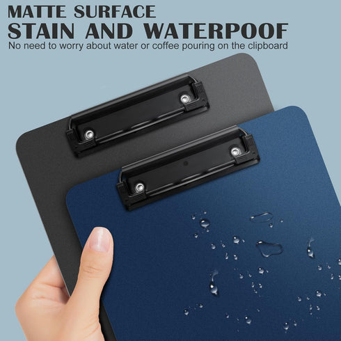 Ysenchan Plastic Clipboard Set of 4, Colorful Clip Boards with Metal Clip, A4 Letter Size for Office, School Supplies