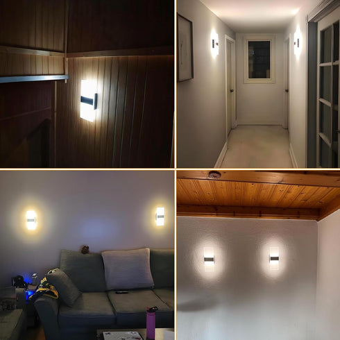 Dimmable 12W 3-Color Touch LED Wall Sconce with Switch Indoor Hardwired Wall Light Fixture Brightness and Temperature