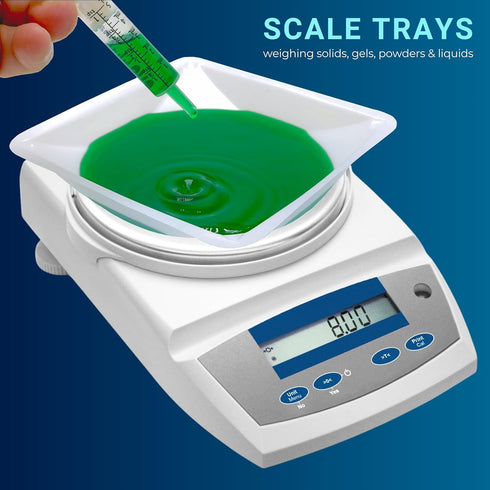 Weigh Boats Large - 125 Pack 330ml Plastic Disposable Trays for Scale, Square Weighing Dishes for Powder, Food Samples