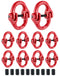 QWORK 10 Pcs Red Painted G80 Alloy Steel Connecting Link, 3/8", 7100 lbs Working Load Limit