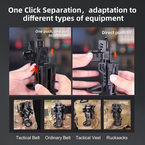 AH3 360 1-Second Klarus Upgraded Flashlight Holster: Rotation, Tactical Access, Triple-Lock Security, Duty Belt Flash