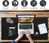Desk Pad Protector Mouse Pad, Non-Slip PVC Leather Desk Mat for Office, Waterproof Writing Pad (Black, 14" x 30")