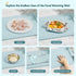 Countertop, 6 6 Warming Mat for Food, Food Warmer Mat for Electric Warming Tray with Level Temperature and Hours Timer