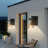 Bulb Outdoor Solar Powered Wall Light with Dusk to Dawn Wall Mount Sconce Anti-Rust Waterproof Hanging Wall Lantern