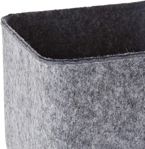 Three by Three Seattle Colorful Two-Tone 'felt-like-it!' Bin for Office, Craft Room, Storage (Charcoal)