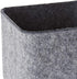 Three by Three Seattle Colorful Two-Tone 'felt-like-it!' Bin for Office, Craft Room, Storage (Charcoal)