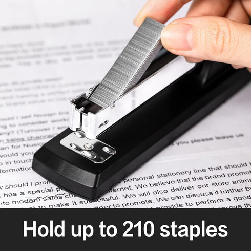 Deli Stapler, Desktop, 2 Pack, 25 Sheet Capacity, Includes 2000 Staples and 2 Staple Removers, Black