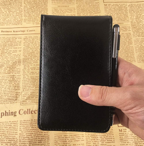 Mini Pocket Notepad Holder with 50 Lined Sheets, Refillable Memo Book Refills, 5 Pack 3x5 Inch Writing Pads