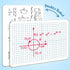 XY Axis Graph Dry Erase Board, 9" x 12" Double-Sided Coordinate Grid Whiteboard, Math Manipulatives for Students, Classroom and Home, Small Dry Erase White Board by WEIZHEN