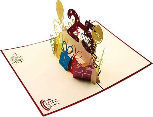 iGifts And Cards 3D Pop Up Greeting Card - Happy 25th Birthday, Unique Gift for Husband, Wife, Best Friend,