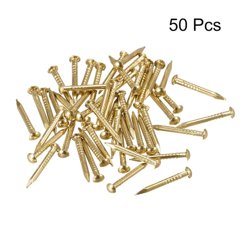 uxcell Small Tiny Brass Nails 1.5x15mm for DIY Decorative Pictures, 50pcs