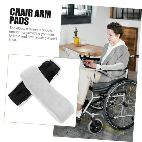 Elbow Angoily Office Chair Arm Pillow Memory Foam Pillow Wheelchair Armrest Support Gray