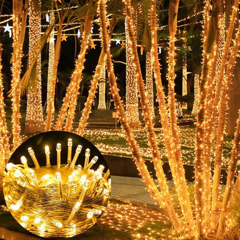 300 98.5FT 8 LJLNION LED String Lights Outdoor Indoor, Extra Long Christmas Lights, Lighting Modes, Plug in Waterproof