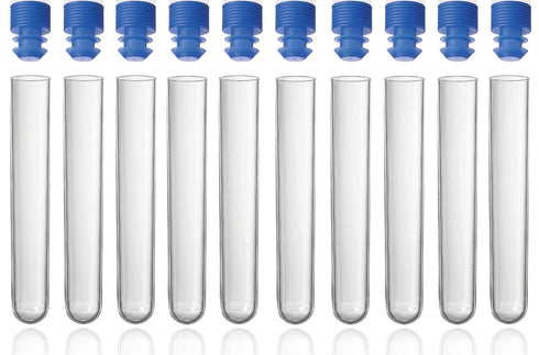 Clear Plastic Test Tube with Cap, 10 ml (100 pcs), 16x100mm