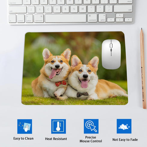 OKBA 40 3mm 22x18x0.3CM PCS White Mouse Pad Thick for Heat Press Printing,Bulk Mousepad Blanks for Heat Transfer Crafts