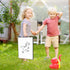 Small Dry Erase Whiteboard for Wall, 16" x 12" Portable Aluminum Frame Magnetic Surface with Handle, 2 Markers for Home