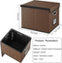 Huolewa Upgraded Faux Leather File Organizer Box with Lid, Collapsible Hanging Folder Box for Home/Office Storage