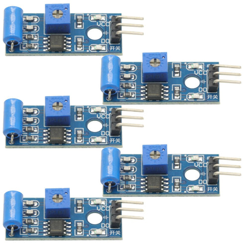 GODIYMODULES 5pcs SW-420 Motion Sensor Module Vibration Sensor Vibration Switch Alarm Sensors for Arduino