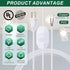 PATIKIL 8 3 Set Feet Lamp Cord with Plug, UL List Lamp Power Cord with Full Range Rotary Lamp Switch Stripped Ends