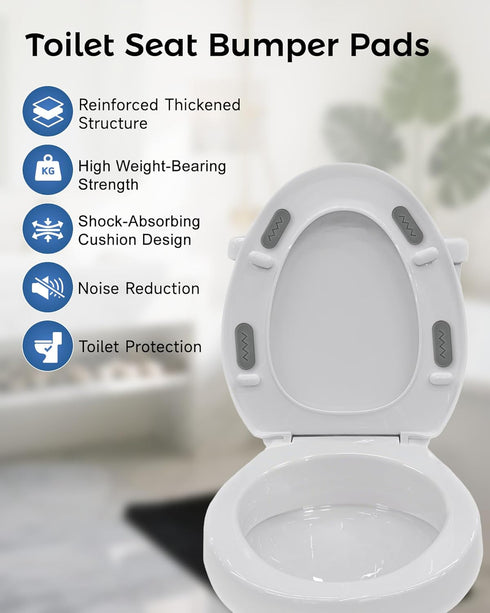 8 PCS Universal Toilet Seat Bumpers for Bidet,Toilet Lid Rubber Bumpers,Strong Adhesion Toilet Seat Spacers Bidet