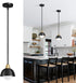 Industrial Kitchen Pendant Light Fixtures: 6 Inch Metal Modern Chandelier - Adjustable