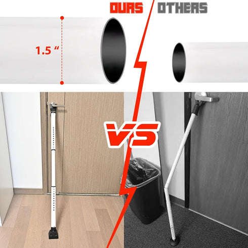 2-in-1 Jammer Door Security Bar & Sliding Patio Door Stopper Security Bar Child Proof Adjustable Constructed of High