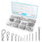 202 Pcs Hardware Pins Assortment Kit, 304 Stainless Steel Hairpin & R Clips, Retaining Fasteners, Cotter Pins