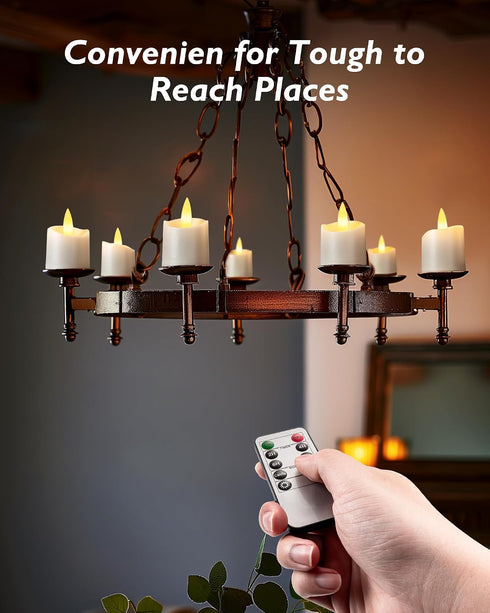 12Pack 400+ 2/4/6/8H Homemory Hour Remote Control Candles, Timer LED Votive Candles, Battery Operated Tea Lights