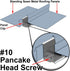 Jake Sales Brand - #10 x 1-1/2" Low Profile Pancake Head ~250 Screws for Wood to Metal Roofing