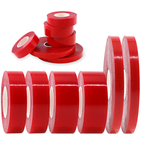 Glarks 6 Roll Acrylic Double Sided Weatherproof Tape, Heavy Duty Heat Resistant, Clear Sticker