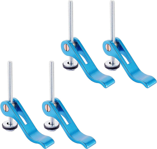POWERTEC 71501 Cam Clamp for Woodworking, 1/4 -20 Threaded Insert - 4PK, Blue