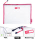 Rough Enough Clear Plastic File Folder Document Holder Bag, Zipper Pouches for Organizing A4 Paper, Office Supplies