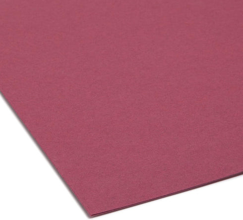 Smead Interior File Folder, Maroon, 1/3-Cut Tab, Letter Size, 100 per Box (10275)