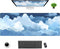DCJJM Desk Mat Blue and White Puffy Clouds Desk Pad Cute Gaming Mouse