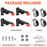 SPACEKEEPER 660 Lbs Workbench Casters Kit - Heavy Duty Retractable Caster Wheels for Machinery & Tables, 4 Pack