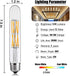 Leools T10 LED Bulbs, 12W Dimmable Tubular Bulb, 100W Equivalent Edison Style Vintage Filament, 3-Pack