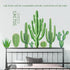 Stickers(25 37 Inch) Maydahui Cactus Wall Decals Green Succulent Plant Wall x Peel Stick Inspirational Quotes Tropical