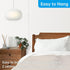 Simple Deluxe E26 5.9ft-White-3Pack Hanging Lantern Extension Cord Cable, Plug-in Pendant Light Socket with On/Off