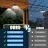 360 Dimmable 16.4ft IP65 Solar Pendant Lights Outdoor, Solar Shed Light with Adjustable Panel, Lighting with Remote