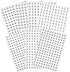 DERAYEE 4200 Pcs Clothing Size Round Stickers, 1/2” White Adhesive Labels for Apparel Circle Size Labels, 7 Sizes