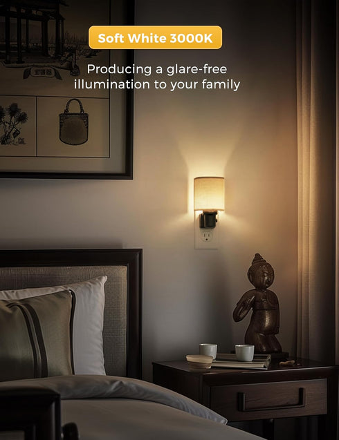 Dimmable, 0-100LM, L LOHAS LED Night Lights Plug into Wall, Plug in Night Light Farmhouse Decorative Nightlights Plug