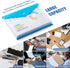 Binder Pocket Organizer Folders, 12 Pack Expandable Plastic Envelopes with 11 Holes for 2/3/4 Ring Binder