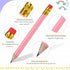 Zonon 24 Pieces Back to School Half Golf Pencils with Eraser Easy to Hold Graphite HB Pencils for Wedding Office (Pink)