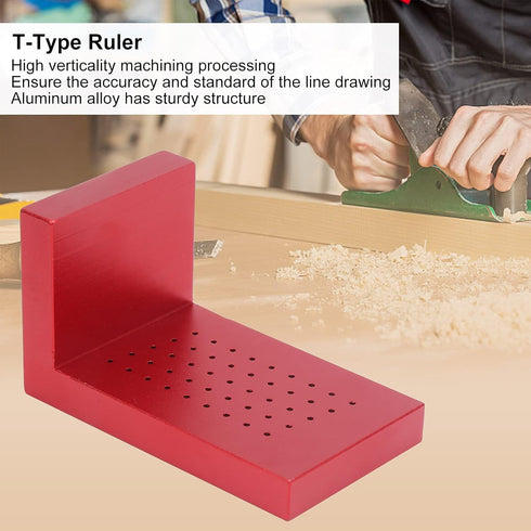 Woodworking Scriber - Aluminum Alloy Saddle L Square Ruler, Precision Tool with Metric Scale