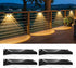 Brightown 4 Pack Solar Lights Outdoor Waterproof, Color Changing Solar Fence Deck