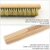 MAXMAN Brass Brush Set 4Pcs, Soft Brass Bristle Wire Brushes with 10 Inch Beechwood Handle, Metal Brush for Cleaning
