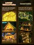 200LEDs Charging,39FT Larger Tube Solar Rope Lights Waterproof,Rechargeable Battery,Dual Outdoor String