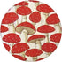 JaoXer 8-Inch Red White Mushroom Round Mouse Pad - Your Desk Companion for Office, Desktop, Laptop, Personal Computers